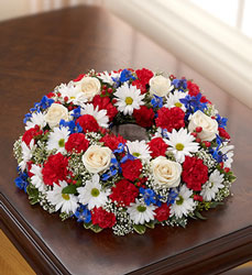 Cremation Wreath - Patriotic Flower Power, Florist Davenport FL